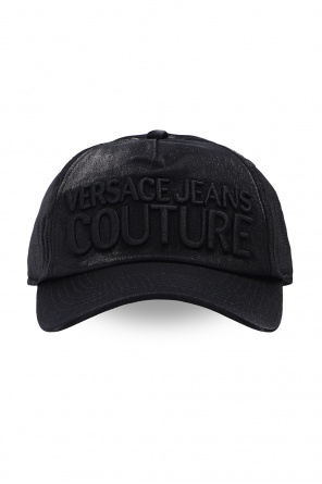 ハット VERSACE JEANS COUTURE Woman Hat Grey 77HAZK50ZG291 816 Hat with logo accent brand VERSACE JEANS COUTURE